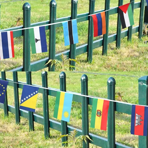 Miniatura 6 de Banderas de 100 países, bandera nacional de cadena internacional, bandera de países del mundo en todos los continentes, eventos deportivos