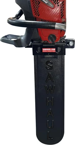 Miniatura 3 de SawHaul Soporte universal para motosierra para tractor, fabricado en Kansas, Estados Unidos, portatosierra de montaje fijo (20 pulgadas, verde)