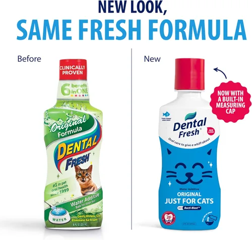 Miniatura 2 de Aditivo para agua Dental Fresh para gatos, sabor a atún para el cuidado dental – Cuidado oral fácil, dientes más limpios, aliento fresco y apoyo