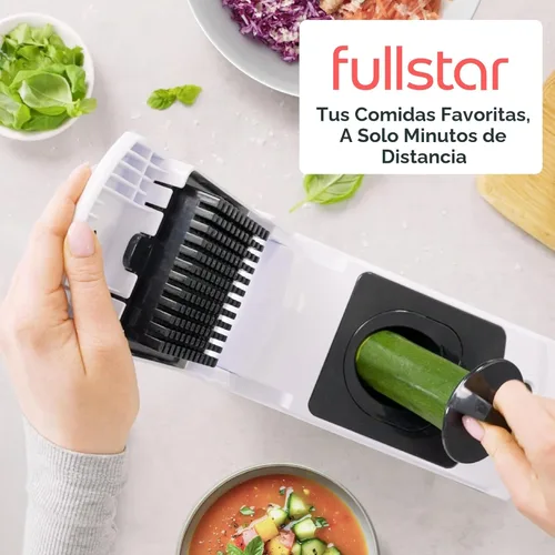 Miniatura 8 de Fullstar The Original Pro Chopper - Picador de verduras y espiralizador, picador de alimentos con recipiente, rebanador de frutas, utensilios