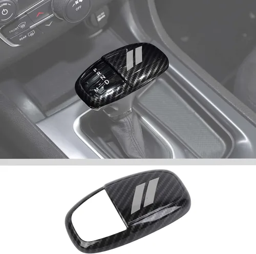 Miniatura 11 de JWWY Pomos de palanca de cambios para Dodge Challenger Charger 2015-2025+ Durango 2018-2023, accesorios interiores, fibra de carbono azul