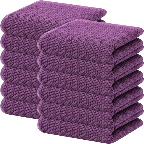 Miniatura 67 de Homaxy Paños de cocina de 100% algodón con tejido de gofre, ultra suaves, absorbentes, de secado rápido, 12 x 12 pulgadas, paquete de 6, amarillo