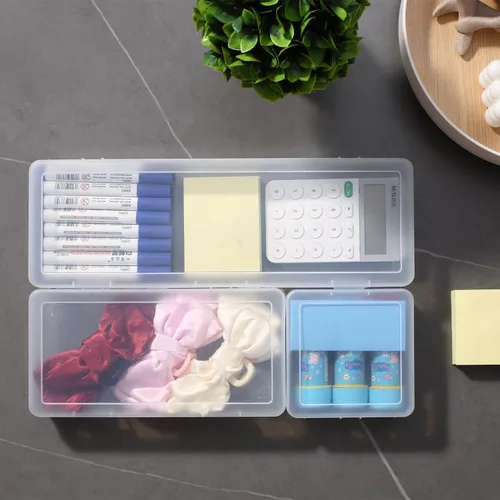 Miniatura 6 de novelinks Contenedores de almacenamiento de plástico transparentes apilables con tapa de cierre - Contenedores de almacenamiento organizadores de 2