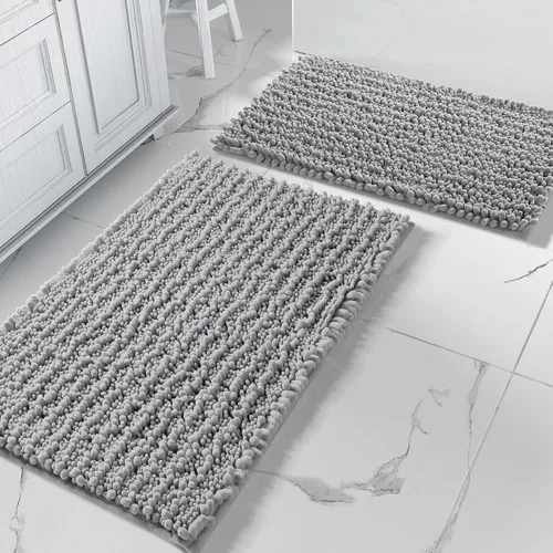 Miniatura 37 de Yimobra - Juego de alfombras de baño de 2 piezas - Alfombra de baño de felpa de lujo extra gruesa de secado rápido, antideslizante súper absorbente