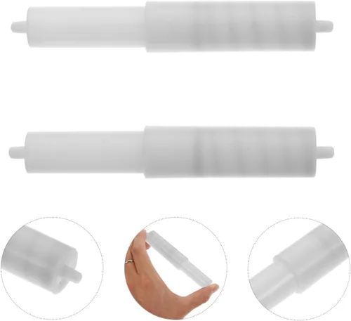 Miniatura 2 de EXCEART Paquete de 2 soportes universales para rollo de papel higiénico, eje retráctil con resorte para baño, hogar, hotel, caravana, oficina, uso