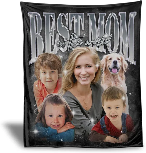 Miniatura 32 de Manta Personalizada de Fotos y Mensajes Collage Manta Throw - Perfecta para el Día de San Valentín para Ella, Él, Amigos - Foto Personalizada