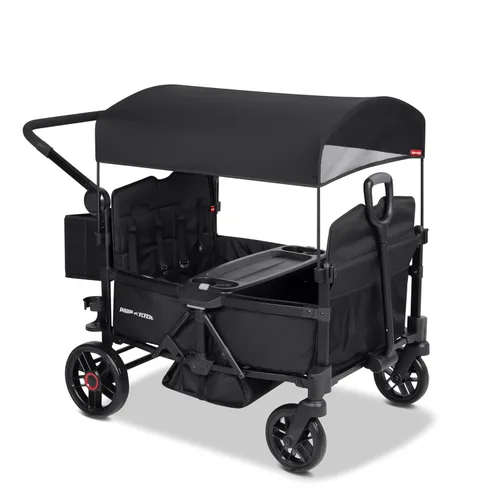 Miniatura 32 de Radio Flyer Voya XT Cochecito Vagón para Bebé – Carrito Rodante de Juego al Aire Libre y Carrito de Playa con Ruedas, Vagón Cochecito Cuádruple