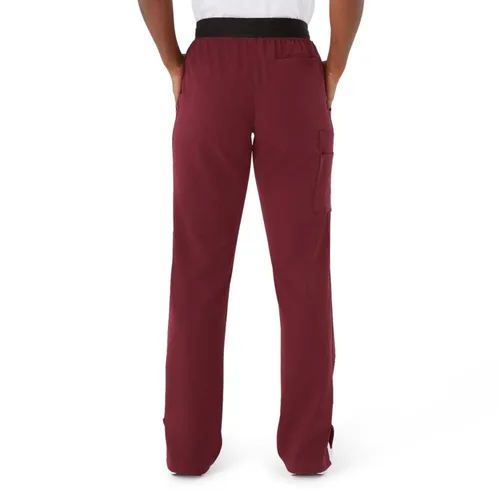 Miniatura 81 de ave. Varick - Pantalón médico de tiro medio para mujer, pierna recta, seis bolsillos, color azul caribeño, talla S