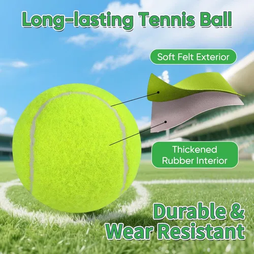 Miniatura 4 de Pelotas de tenis 3/4 – Pelotas de entrenamiento y práctica de alta elasticidad para principiantes, bolas de colores duraderas de alta visibilidad