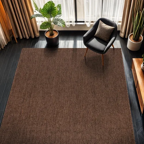 Miniatura 23 de CAMILSON Easy Alfombra de yute, 2 x 3 pulgadas, interiores y exteriores, fibra gris oscuro, para sala de estar, patio y cocina, diseño tejido