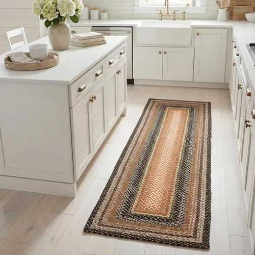 Miniatura 13 de SAFAVIEH Alfombra Lavable Colección Trenzada para Exteriores - 2' x 3', Multicolor, Hecha a Mano y Reversible, No Desprende Pelusa y Fácil