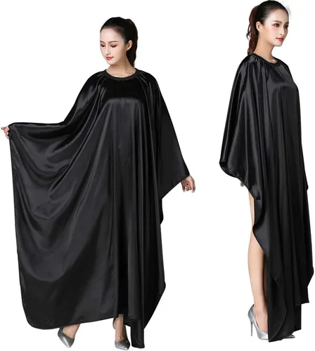 Miniatura 4 de Capa de peluquería de peluquería para adultos, satén profesional, vestido de peluquería impermeable, champú y capas de corte