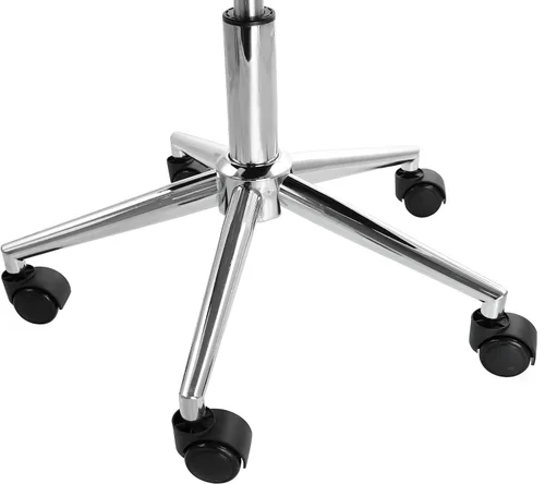 Miniatura 8 de Elama Silla de oficina ajustable de piel sintética en color blanco con acabado cromado