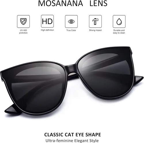 Miniatura 4 de mosanana Gafas de sol de ojo de gato de moda para mujer estilo de gran tamaño MS51802