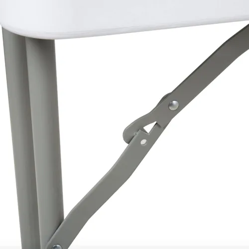 Miniatura 4 de Mesa plegable de 18 x 60 pulgadas, mesa de entrenamiento y eventos de plástico blanco granito, delgada, estrecha, larga, mesas de entrenamiento