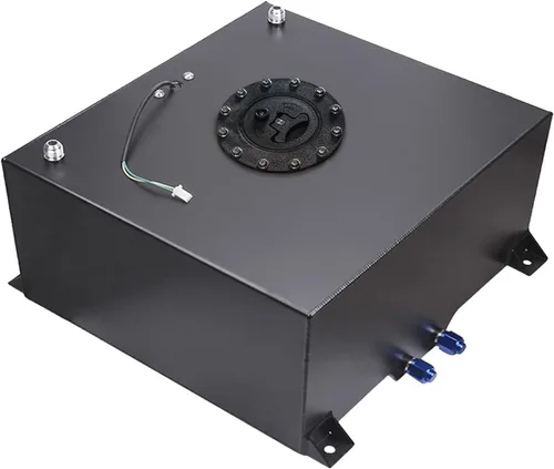 Tanque de gas para celdas de combustible de 15 galones, de aluminio pulido con tapa y nivelador, 60L, color negro