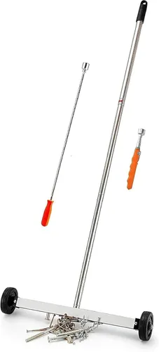 Miniatura 8 de Herramienta de recogida magnética flexible – 23-1/2 pulgadas, 8 libras, imán doblado de serpiente, barrendero recuperador flexible Regalos