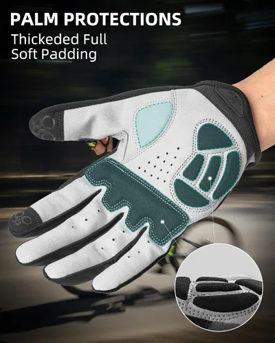 Miniatura 3 de ROCKBROS Guantes de ciclismo para hombres y mujeres Guantes transpirables de gel para bicicleta de montaña Guantes de ciclismo antideslizantes