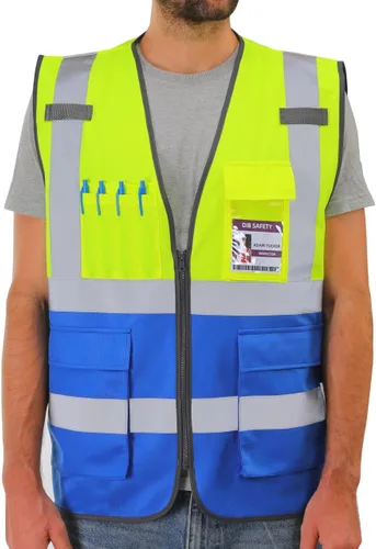 Miniatura 19 de Dib Safety - Chaleco reflectante ANSI clase 2, chaleco de alta visibilidad con bolsillos y cremallera, ideal para trabajo en construcción, alta