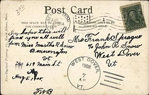 Miniatura 2 de Putnam House Bennington, Vermont VT Original Antique Postcard 1908