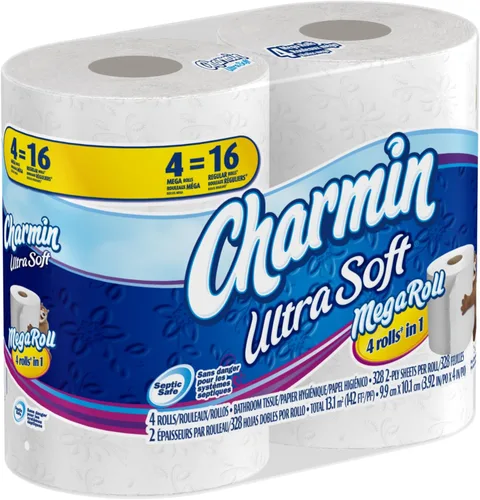 Miniatura 23 de Charmin Papel higiénico ultra suave, 24 megarrollos de papel de baño = 96 rollos regulares