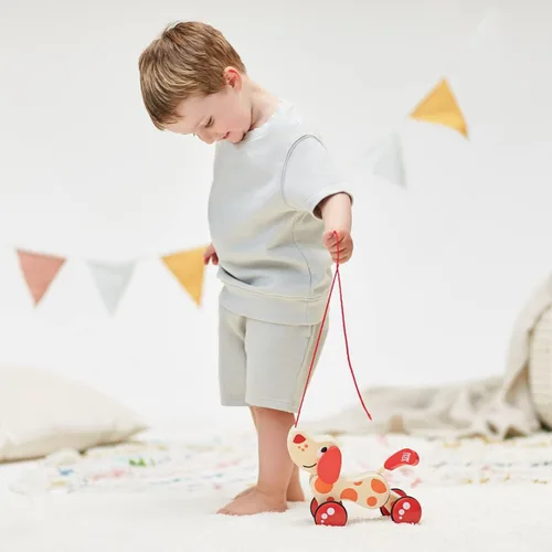 Miniatura 5 de Hape Walk-A-Long Puppy Juguete de Arrastre de Madera Rojo