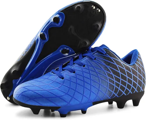 JABASIC - Tacos de fútbol para exteriores para niños, zapatos de fútbol atléticos y firmes