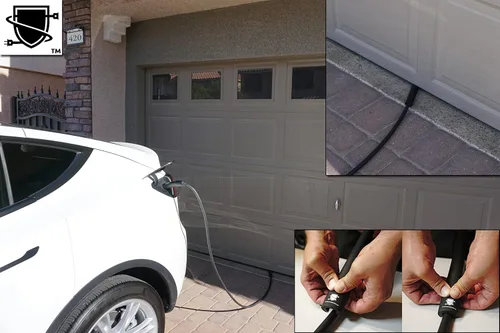Miniatura 2 de Protector de cable EV, protector de cable para puerta de garaje, fabricado en EE. UU., proporciona una protección duradera para tu cable de carga
