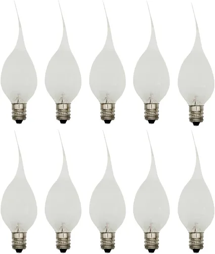 Creative Hobbies® Bombillas eléctricas de silicona sumergidas, estilo campestre, 7 vatios, en caja individual, paquete al por mayor de 10 bombillas