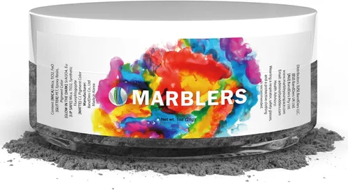 Miniatura 71 de MARBLERS - Polvo de mica de grado cosmético, nacarado, no tóxico, vegano, libre de crueldad, sombra de ojos, esmalte de uñas, arte de uñas, [Gris]