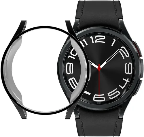 Miniatura 5 de Funda compatible con Samsung Galaxy Watch 6 Classic de 1.693 in 2023, suave TPU chapado en todo el contorno, a prueba de arañazos, funda protectora