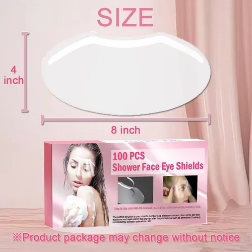Miniatura 3 de 100 piezas Microblading Permanente Maquillaje Ducha Protectores Cara Viseras, Protectores de Ducha Cara de Ducha, Protector de Visera Transparente