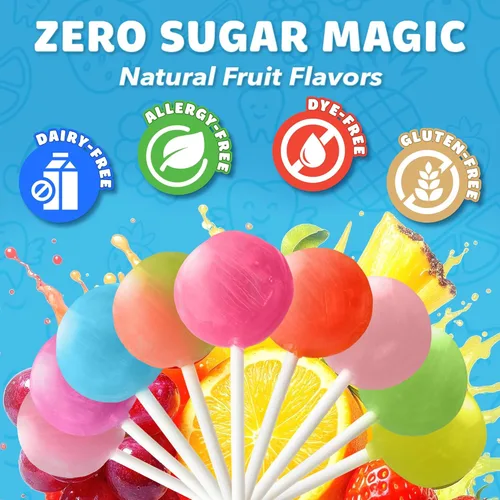 Miniatura 3 de Zollipops Clean Teeth Pops - Caramelos sin azúcar con xilitol, paletas sin colorantes, aptos para dieta keto y diabética, golosinas aprobadas por