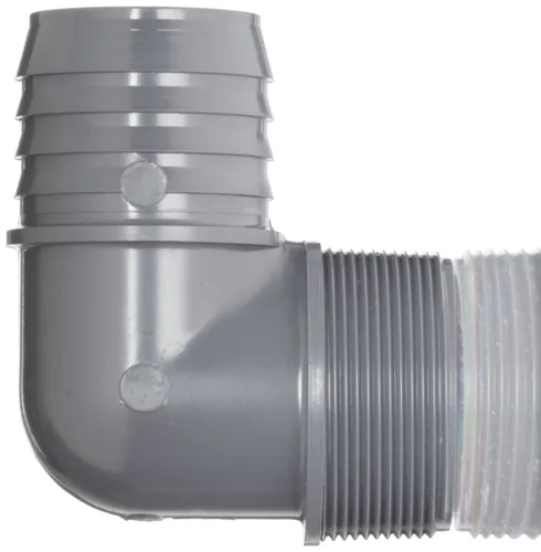 Miniatura 2 de SPEARS 1413 Series Tubo de PVC, codo de 90 grados, calendario de 40, Gray, púas X NPT macho, Gris, 1