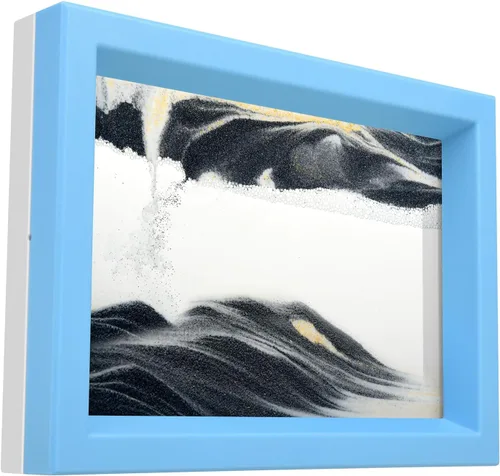 Arte de Arena en Movimiento Líquido Burbujeador de Movimiento Imagen de Arte de Arena Fluida de Escritorio Juguete Sensorial Calmante Fidget ¡Votado