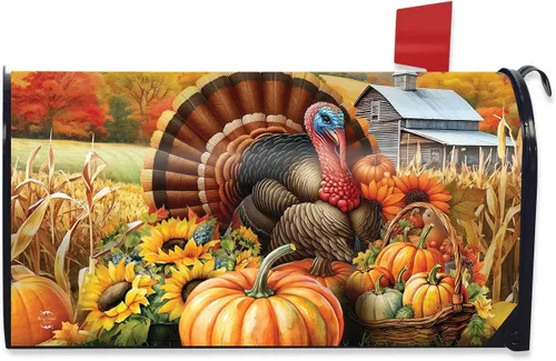 Miniatura 9 de Briarwood Lane Funda para buzón de otoño Be Grateful
