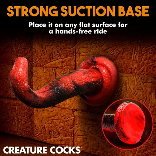 Miniatura 9 de CREATURE COCKS King Cobra - Consolador de silicona para hombres, mujeres y parejas. Firme y flexible, base de succión fuerte, consolador