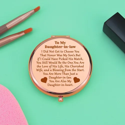 Miniatura 5 de Regalo para nuera de mamá, regalo de boda, espejo de maquillaje compacto para novia, futura nuera, regalos de despedida de soltera, regalos
