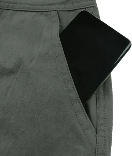 Miniatura 6 de LVCBL Pantalones cargo para hombre, de algodón, ajuste relajado, con múltiples bolsillos para hombre