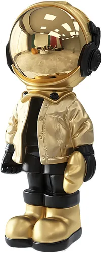 Miniatura 7 de Estatuas de astronauta Dosker, escultura de hombre espacial de poliresina, regalos de arte en azul claro, adorno de figura para decoración