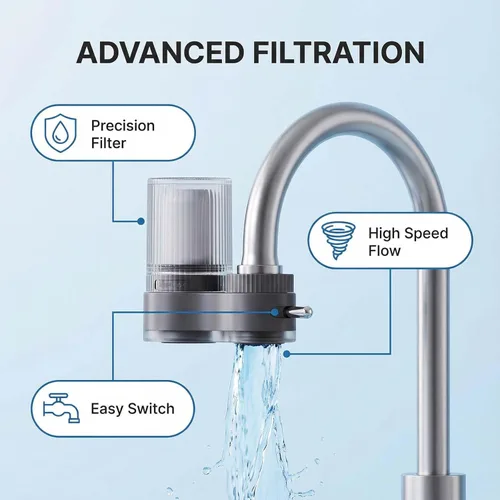 Miniatura 4 de Sistema de filtración de agua de montaje en grifo vertical, filtro de agua del grifo del fregadero, purificador de agua del grifo de varias etapas