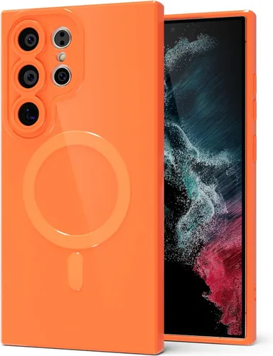 Miniatura 171 de Svanove para Samsung Galaxy S22 Funda de teléfono de silicona magnética, compatible con Magsafe, linda para mujeres, brillante color brillante, gel
