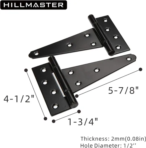 Miniatura 4 de HILLMASTER Kit de herrajes para manija de puerta de alta resistencia para valla de madera, pestillo de puerta de cierre automático con cuerda