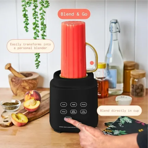 Miniatura 3 de Maravilloso sistema de licuadora PowerExact con motor de 700 W, tarro Tritan de 50 onzas, taza de una sola porción de 20 onzas, tapa antigoteo, 3