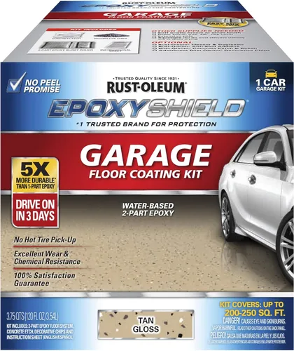 Miniatura 16 de Rust-Oleum 327081 EPOXYSHIELD - Kit de revestimiento de suelo de garaje, 1 coche, gris oscuro brillante