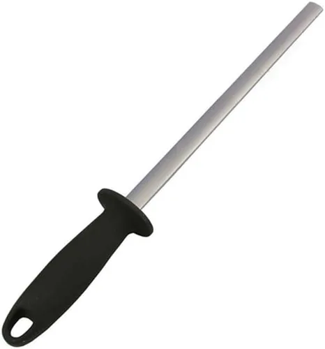 Varilla de acero para afilar cuchillos de diamante de 8 pulgadas, afilador de cuchillas de diamante de cocina profesional, acero Honer para afilar