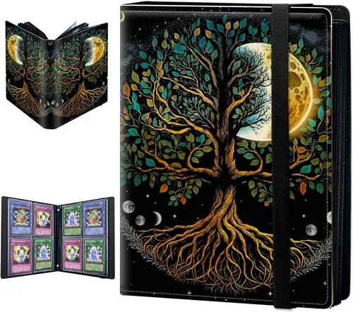 Miniatura 14 de Carpeta para tarjetas intercambiables, 4 bolsillos para tarjetas intercambiables, 160 bolsillos de doble cara, fundas para tarjetas