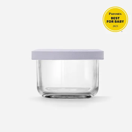 Miniatura 2 de Comotomo Recipientes de vidrio para almacenamiento de alimentos para bebés, tarros de 4 onzas con tapas de silicona, vasos herméticos