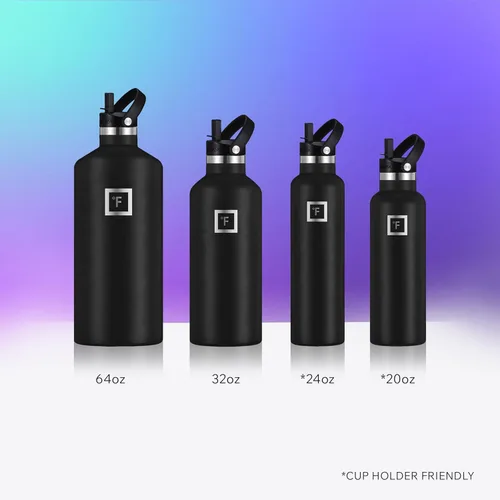 Miniatura 5 de IRON °FLASK Frasco de hidratación para acampar y senderismo con pajilla, botella de agua deportiva de acero inoxidable con aislamiento de boca