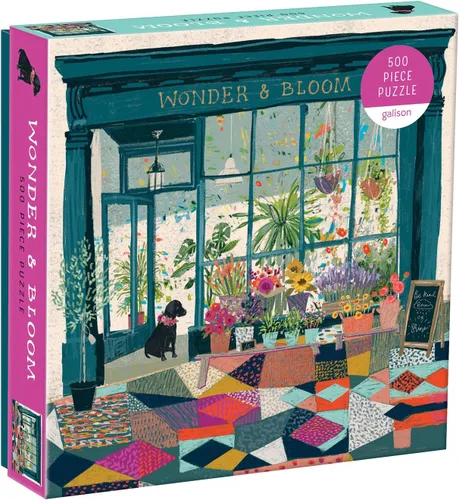 Galison Wonder & Bloom - Rompecabezas con escena de colores brillantes de bienvenida a una tienda local de plantas